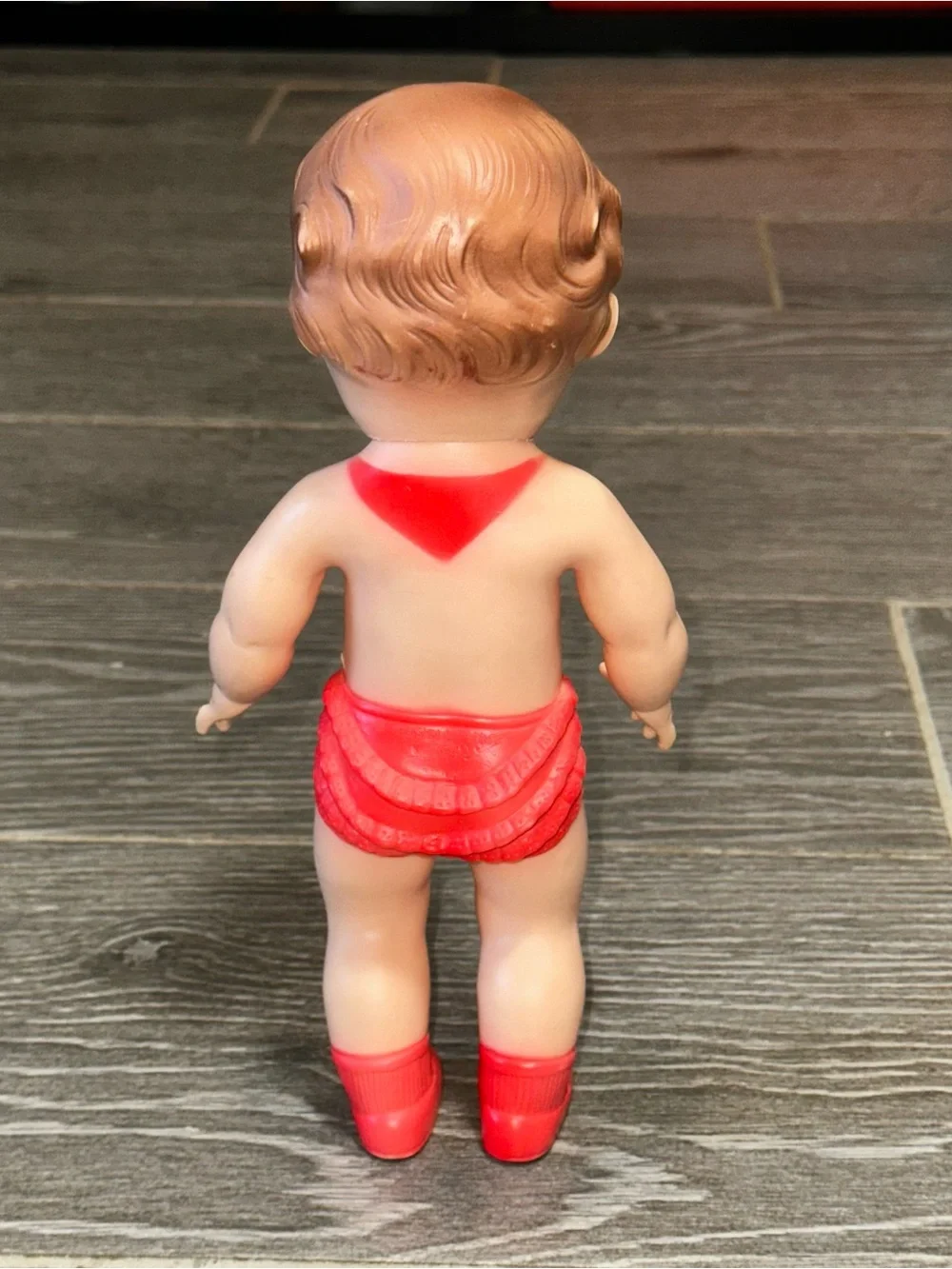 Vintage 1956 The Sun Rubber Co. Girl Doll Light Brown Wavy Hair Green Eyes